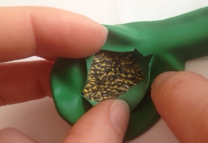 Stick the image inside the balloon.